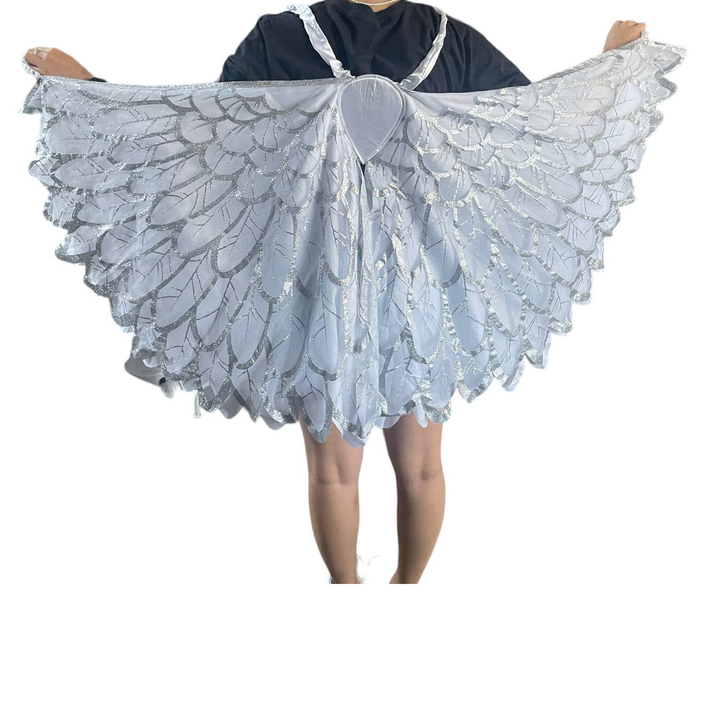 Heavenly Angel Wings Costume for Kids - White and Silver